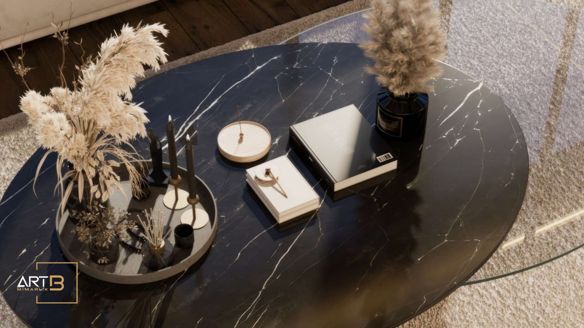 Zekereiyaköy Villa Salon Tasarımı | Art B Mimarlık Ofisi