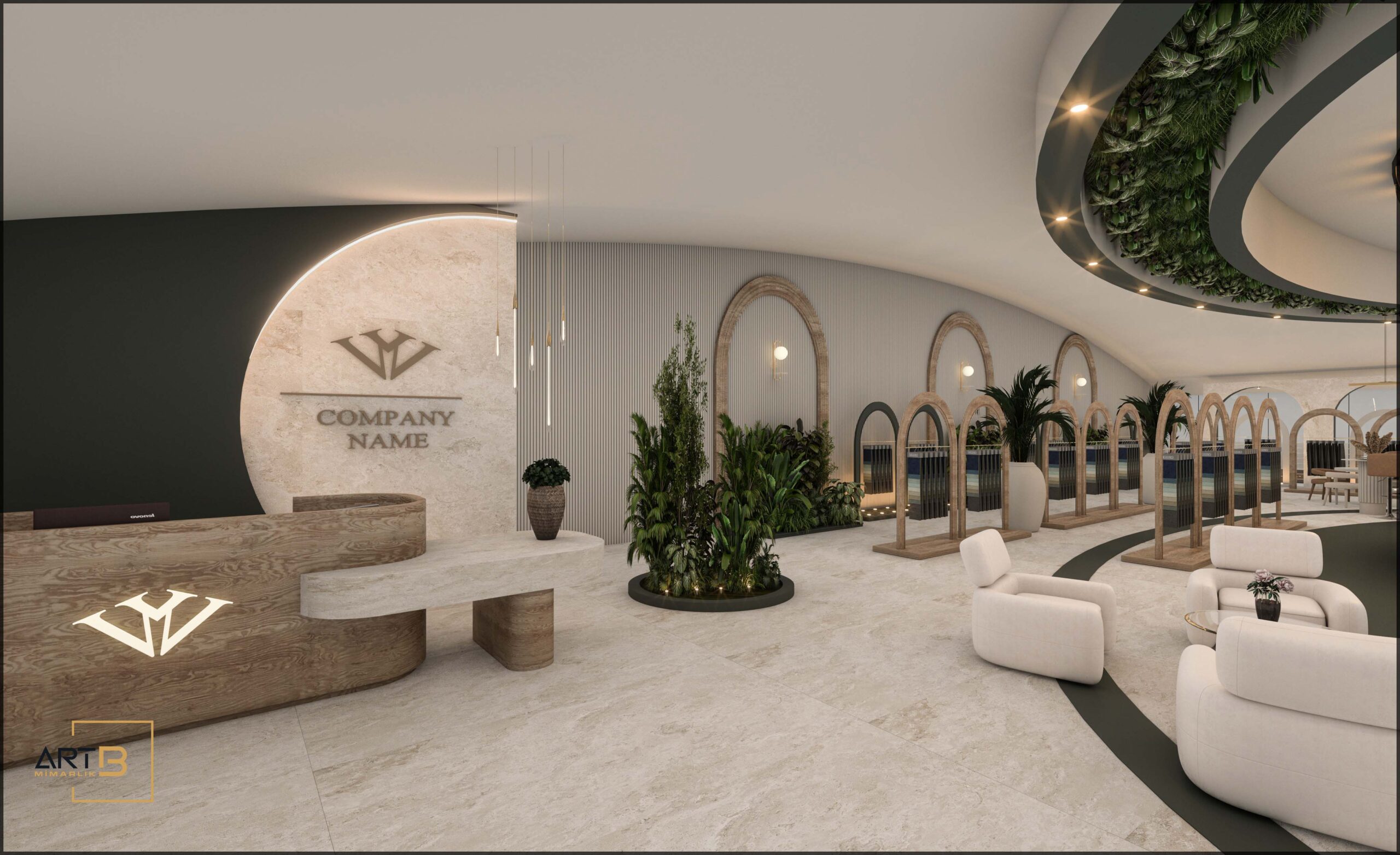 Tekstil Firması Showroom Tasarımı | Art B Mimarlık Ofisi