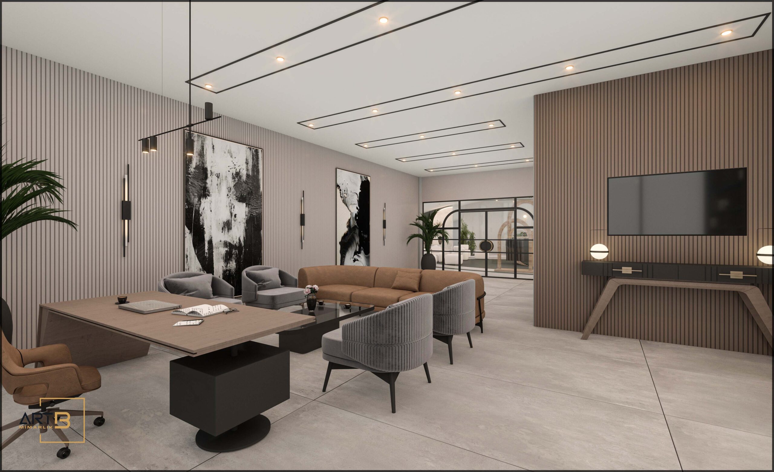 Tekstil Firması Showroom Tasarımı | Art B Mimarlık Ofisi