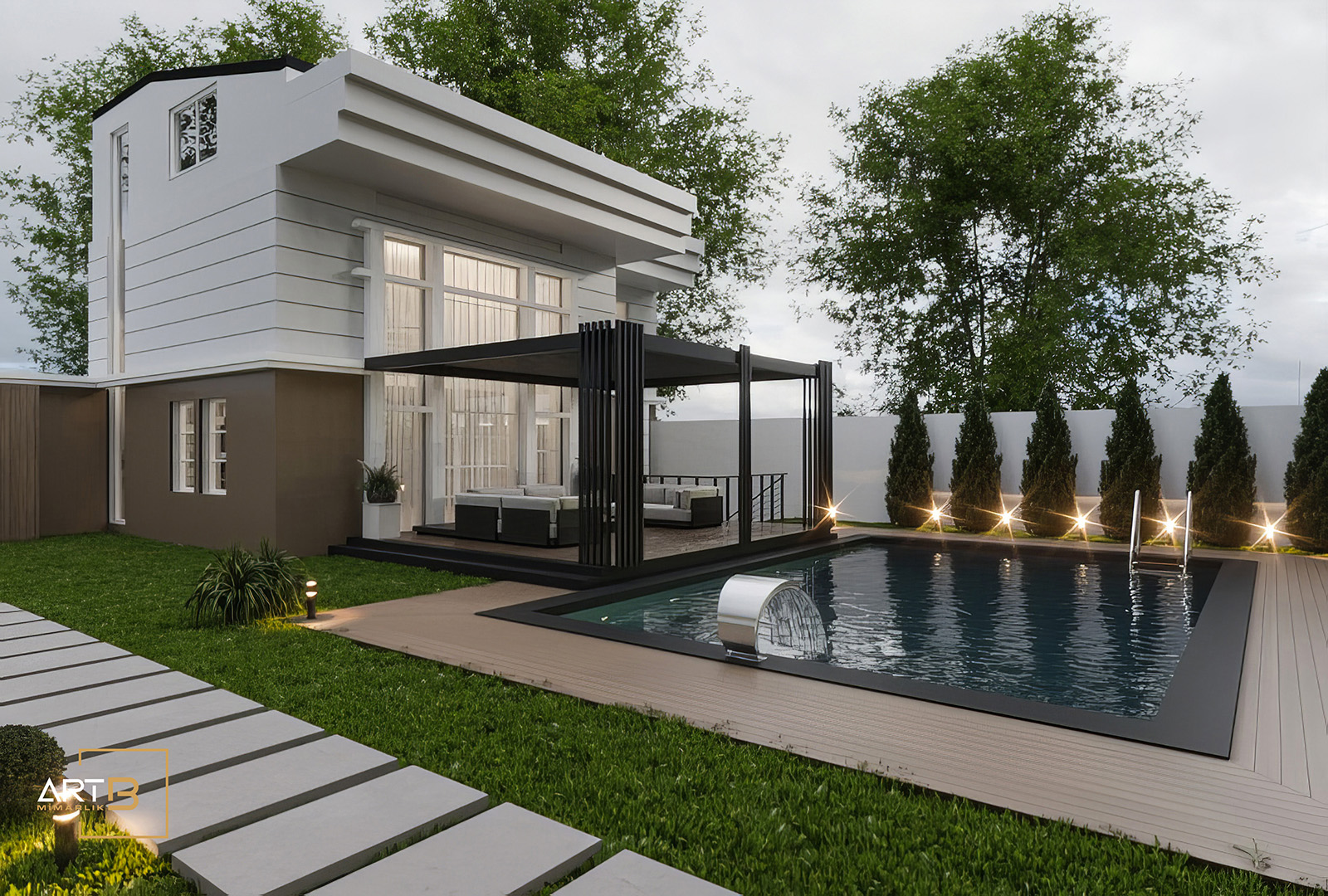 Marenegro Villa Dış Cephe – Peyzaj | Art B Mimarlık Ofisi
